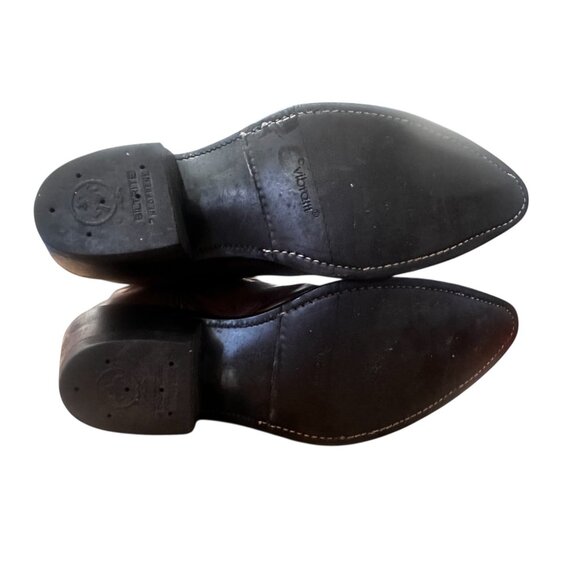 Acme Western Cowboy Boots Mens 10.5 Brown Real Leather Pointed Toe Vibrant Chore - Picture 7 of 13